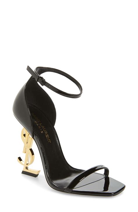 ysl black sandal heels|yves saint laurent sandals heels.